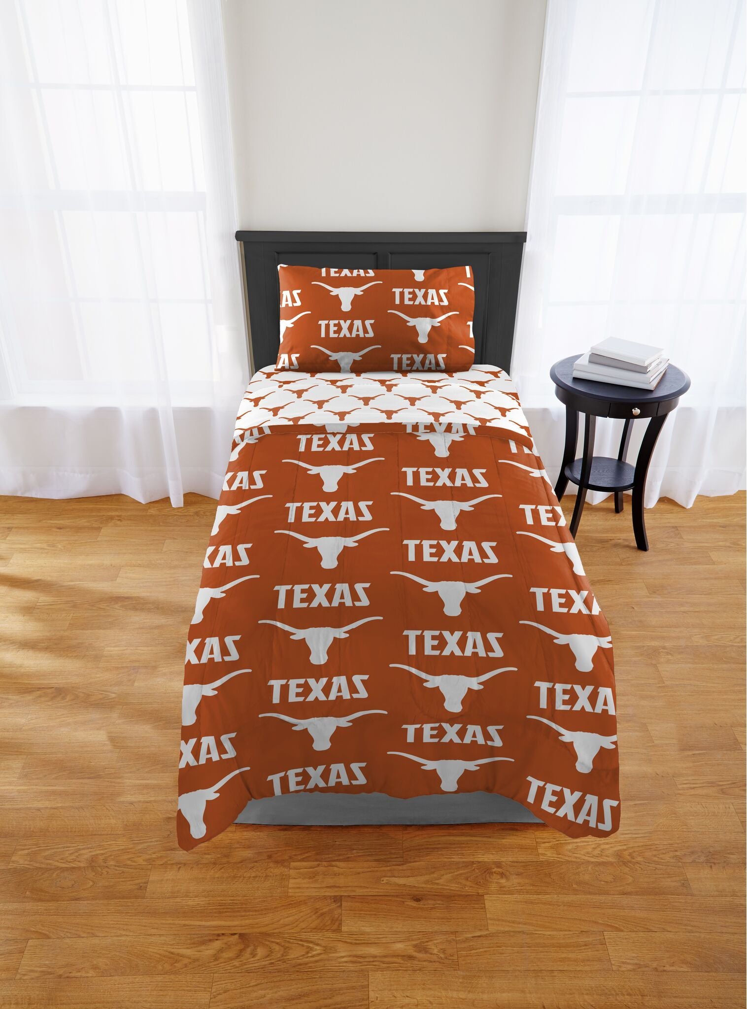 Texas Longhorns Twin Rotary Bed In a Bag Set(D0102H94VYU)
