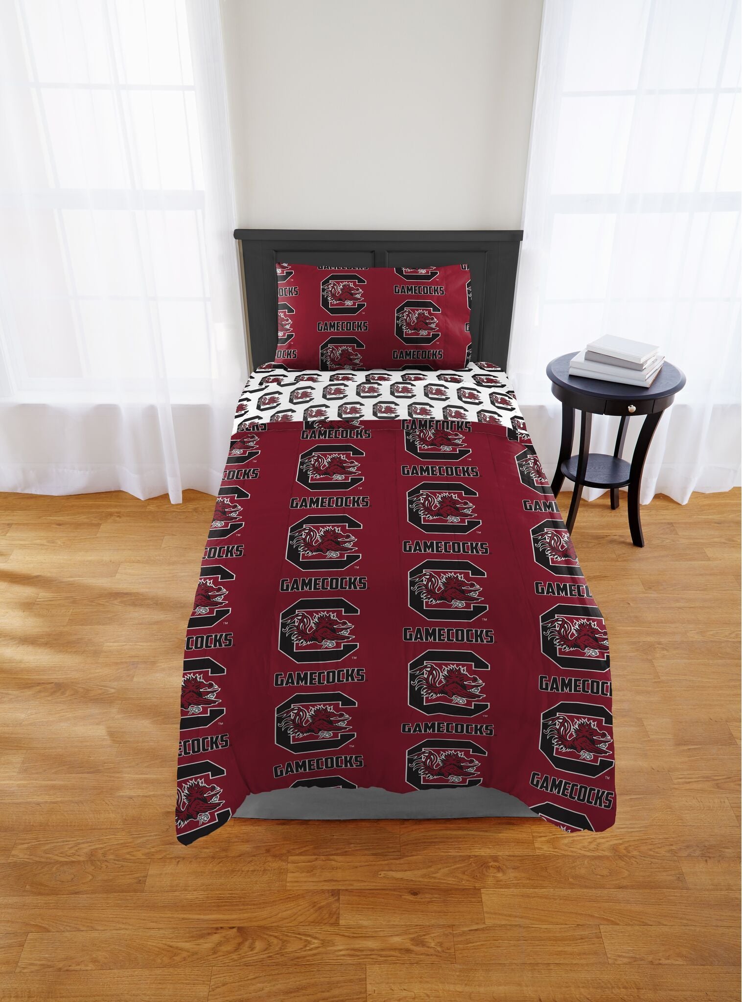 South carolina gamecocks Twin Rotary Bed In a Bag Set(D0102H94VYY)