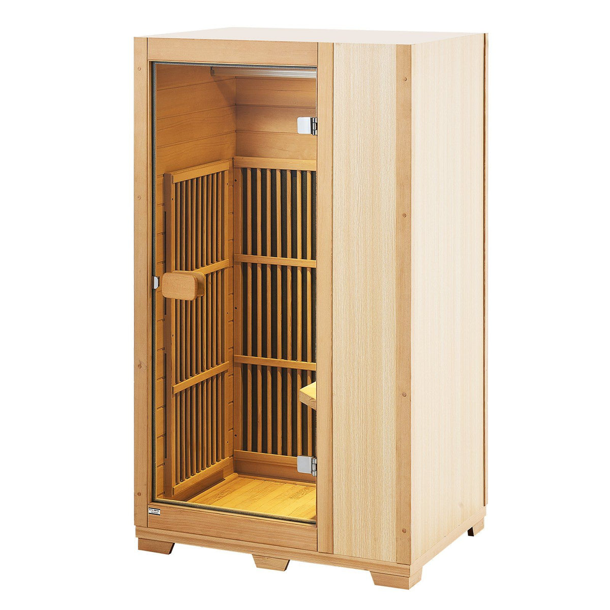 Vevor Far Infrared Wooden Sauna, Room Home Sauna Spa For One Single Person, Low Emf Far Infrared Hemlock Wood Sauna With Tempere