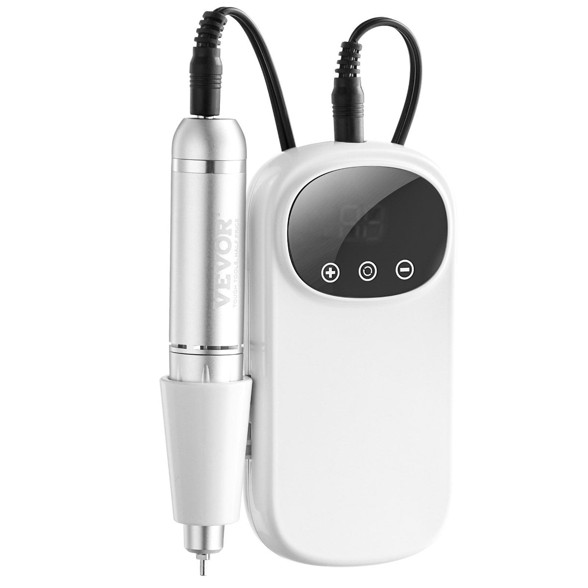 VEVOR Electric Rechargeable Nail Drill, 35,000RPM Portable Cordless Nail E File Machine, LCD-Display Acrylic Gel Grinder Tool wi