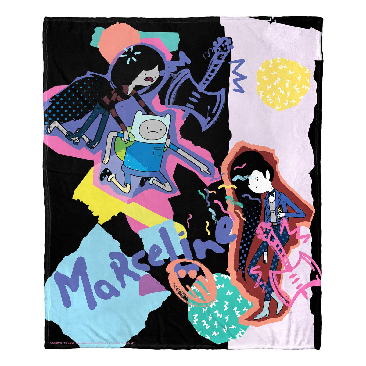 Adventure Time, Paper Marceline Aggretsuko Comics Silk Touch Throw Blanket, 50' X 60'(D0102Har62V.)
