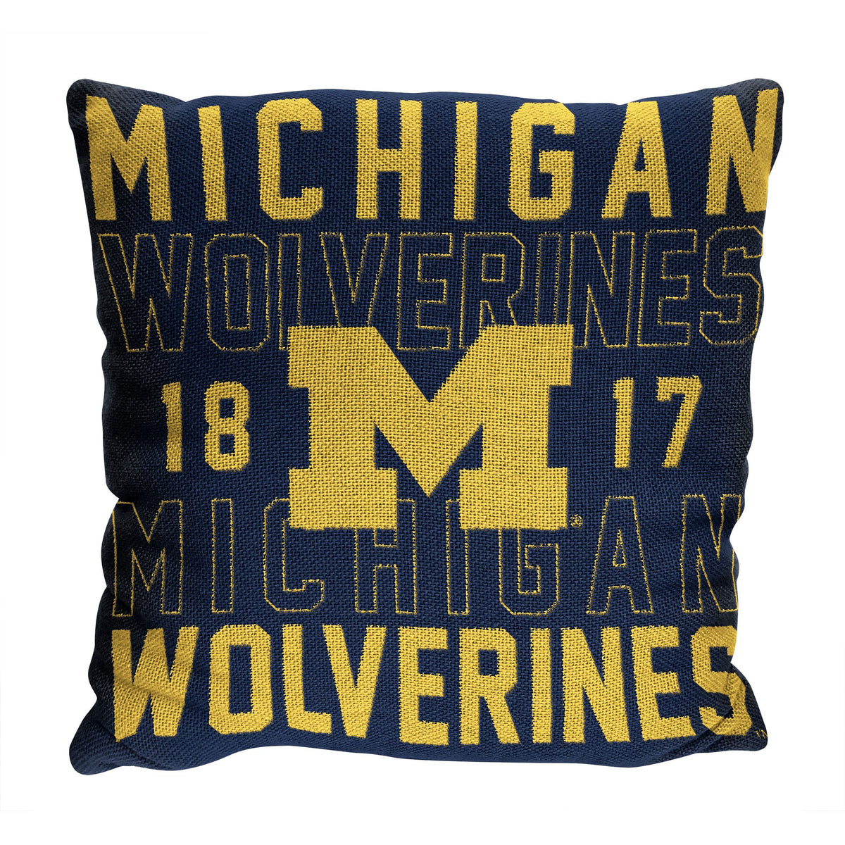 Michigan Official Ncaa 'Stacked' Woven Pillow, 20' X 20'(D0102Harmqy.)