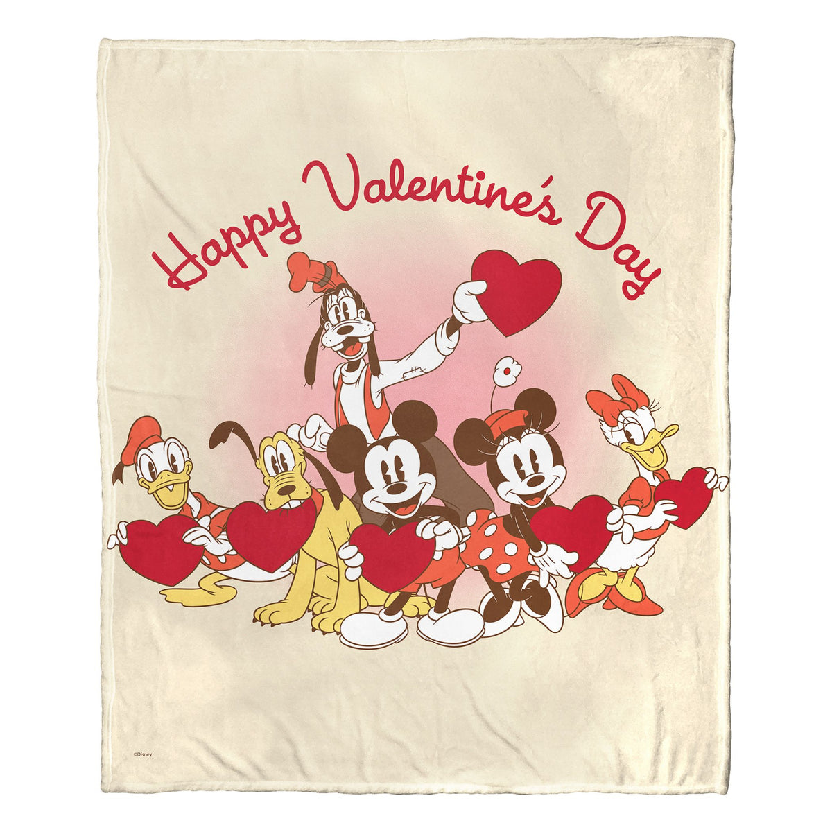 Mickey & Friends, Happy Valentine'S Day Group Aggretsuko Comics Silk Touch Throw Blanket, 50' X 60'(D0102Harynu.)