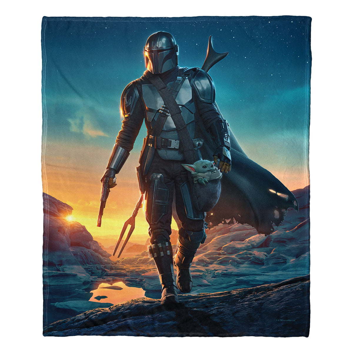 Star Wars: The Mandalorian, Nightfall Aggretsuko Comics Silk Touch Throw Blanket, 50' X 60'(D0102Haryqu.)