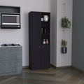 Riner Multistotage 67 H with 5-tier storage shelves and 2 doors, Black