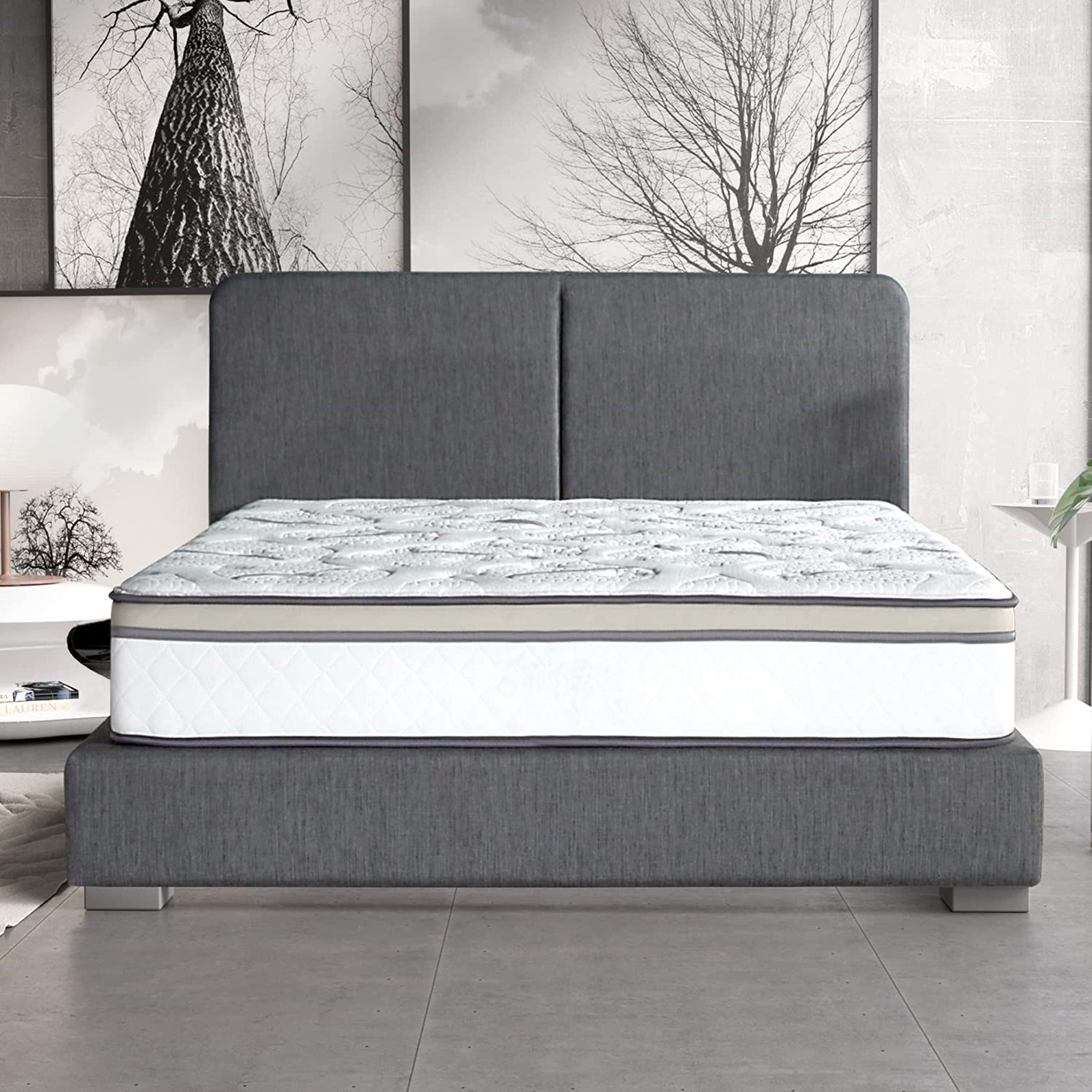 FULL SIZE- 10 Majestic Medium Pillow-Top Cool Gel Memory Edge Support Pocket Spring Hybrid Mattress