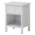 White Nightstand with Drawer