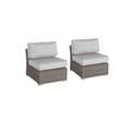 Rattan Wicker Fully Assembled 2 - Person Seating Group with Cushions