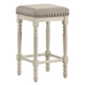 Tan and Antique White Counter Height Stools ( Set of 2)