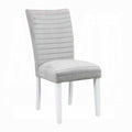 Grey and White Tufted Back Side Chairs (Set of 2)