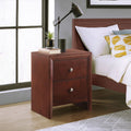 Brown Cherry 2-drawer Nightstand