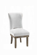 Grey and Salvage Grey Wingback Side Chairs with Nailhead Trim (Set of 2)