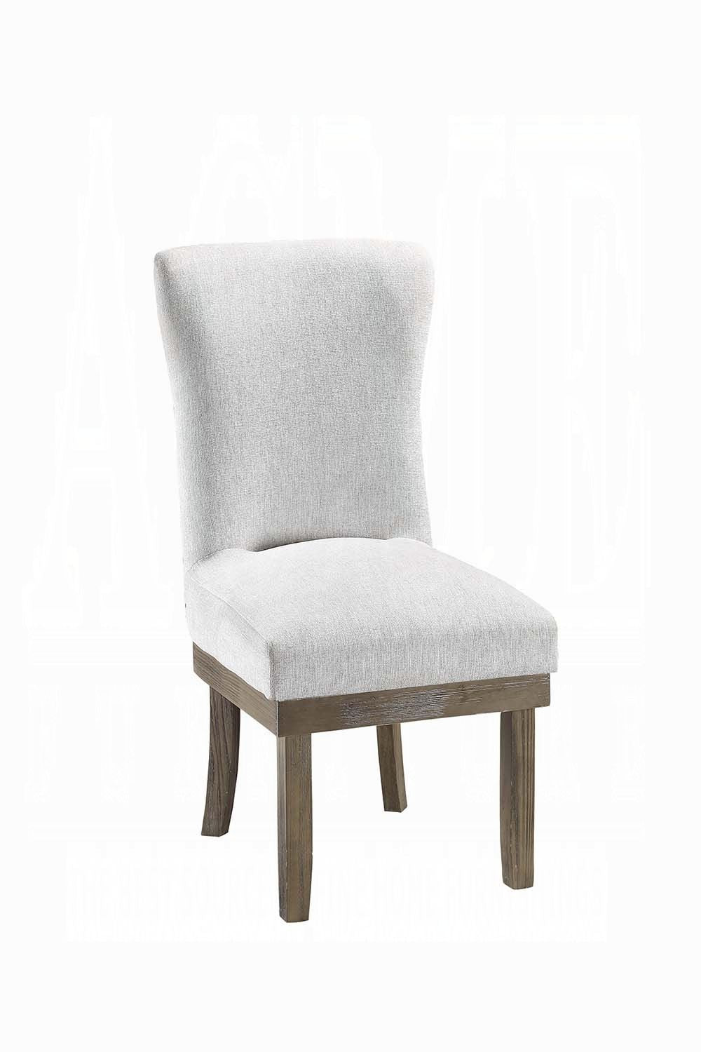 Grey and Salvage Grey Wingback Side Chairs with Nailhead Trim (Set of 2)