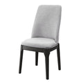 Light Grey and Grey Oak Upholstered Side Chairs (Set of 2)