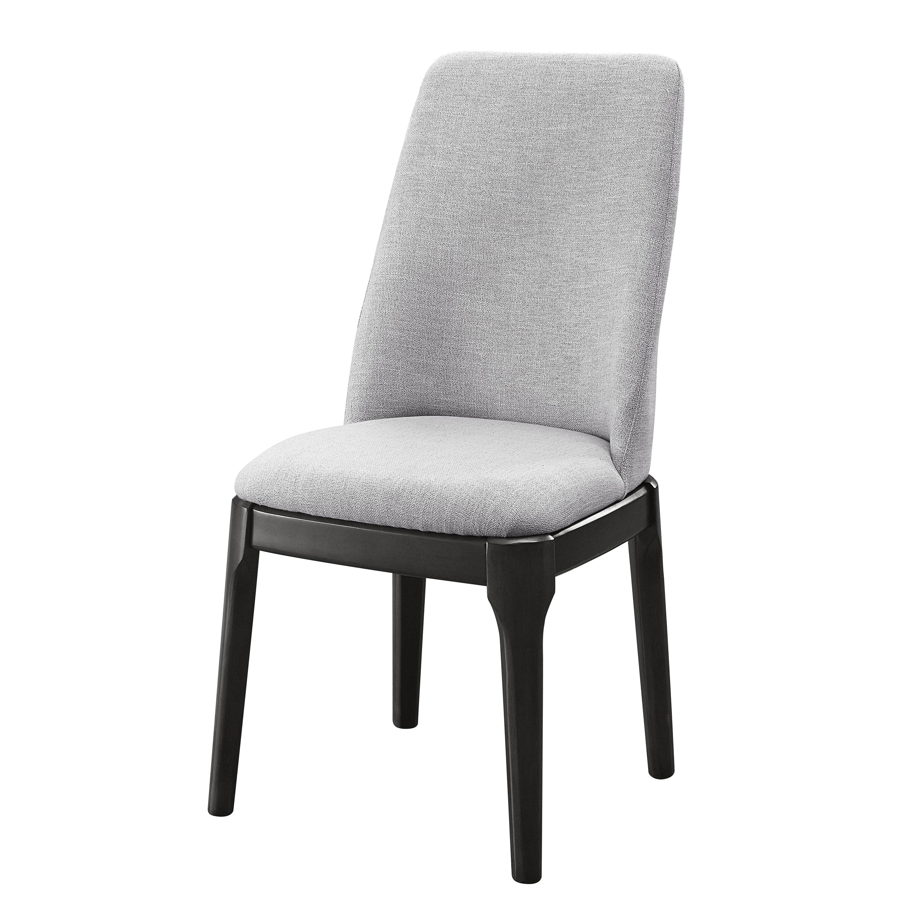 Light Grey and Grey Oak Upholstered Side Chairs (Set of 2)