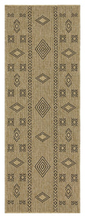 Earth GC_NTL1001 Jute/Black 2 ft. 7 in. x 7 ft. 3 in. Indoor/Outdoor Area Rug