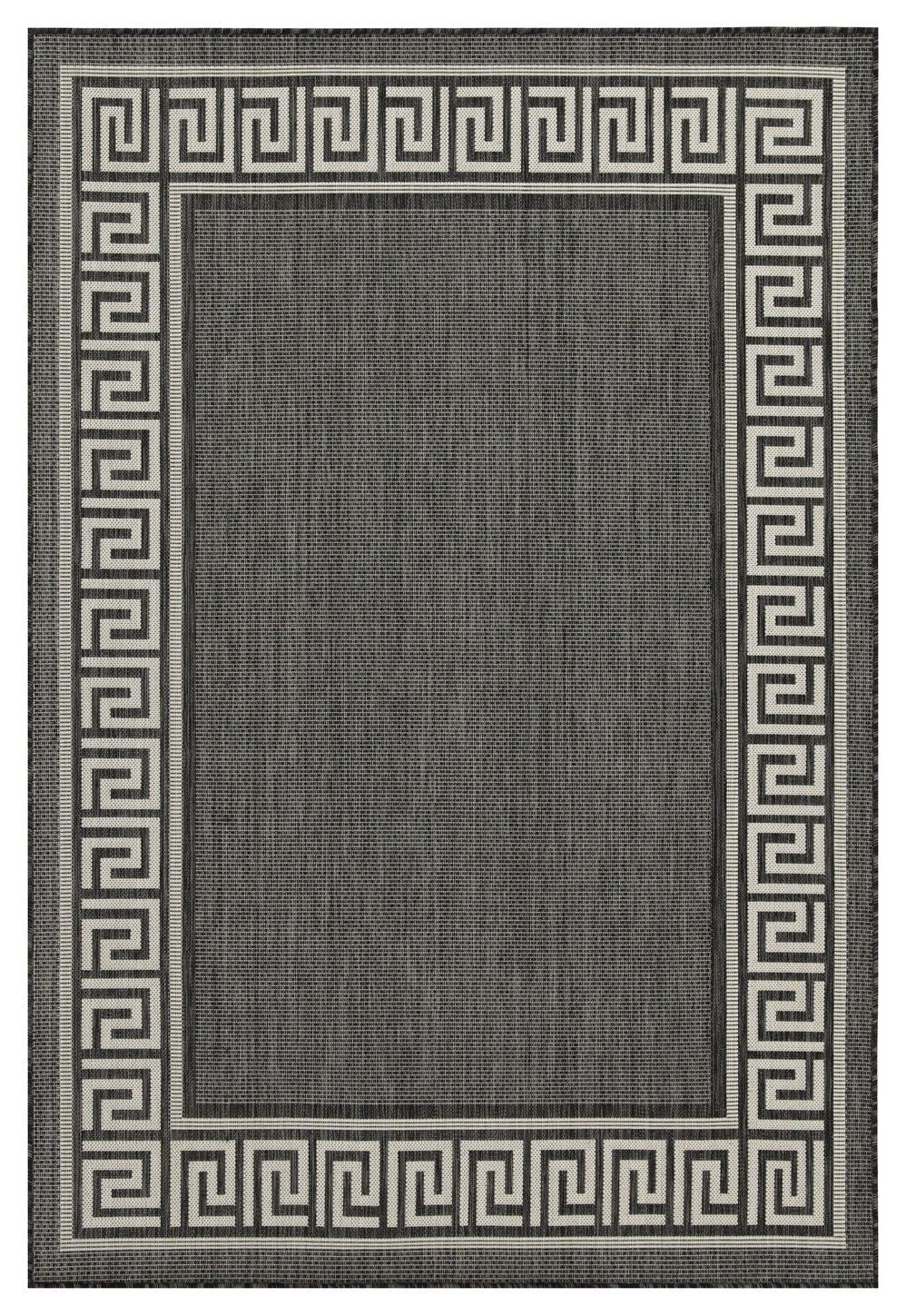 Sunshine GC_HAR2002 Anthracite 7 ft. 10 in. x 10 ft. 3 in. Indoor/Outdoor Area Rug