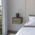 Elfrida Wall-Mounted Nightstand, Sleek Single-Drawer Design with Spacious Top Shelf