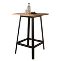 Retro Natural and Black Square Bar Table