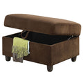 Chocolate Storage Upholstery Ottoman