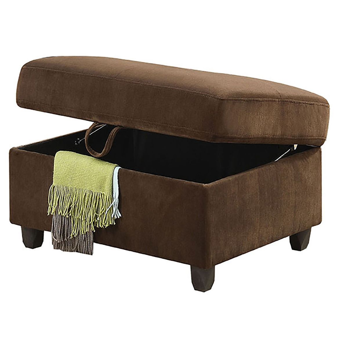 Chocolate Storage Upholstery Ottoman