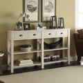 Cream 4-drawer Console Table