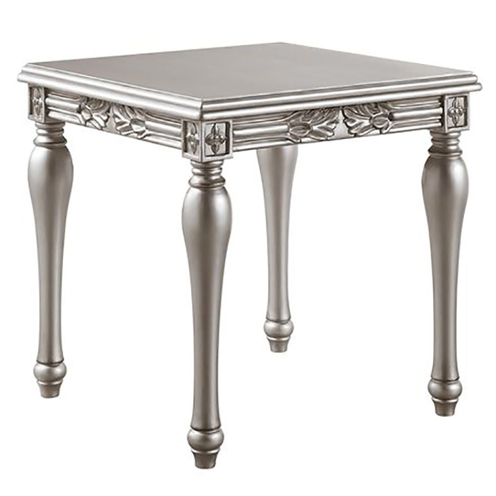 Platinum End Table with Turned Leg