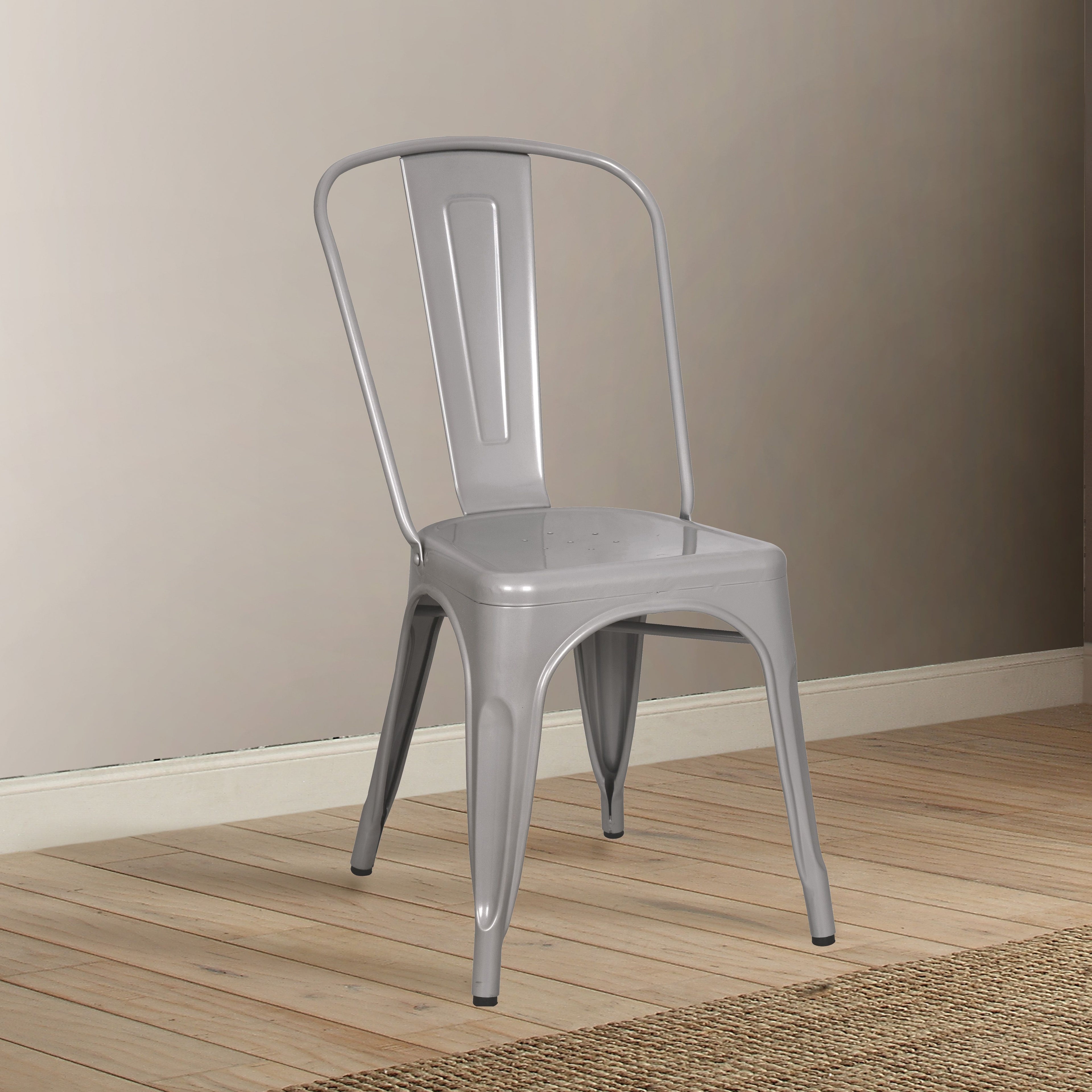 Silver Stackable Side Chair (Set of 2)