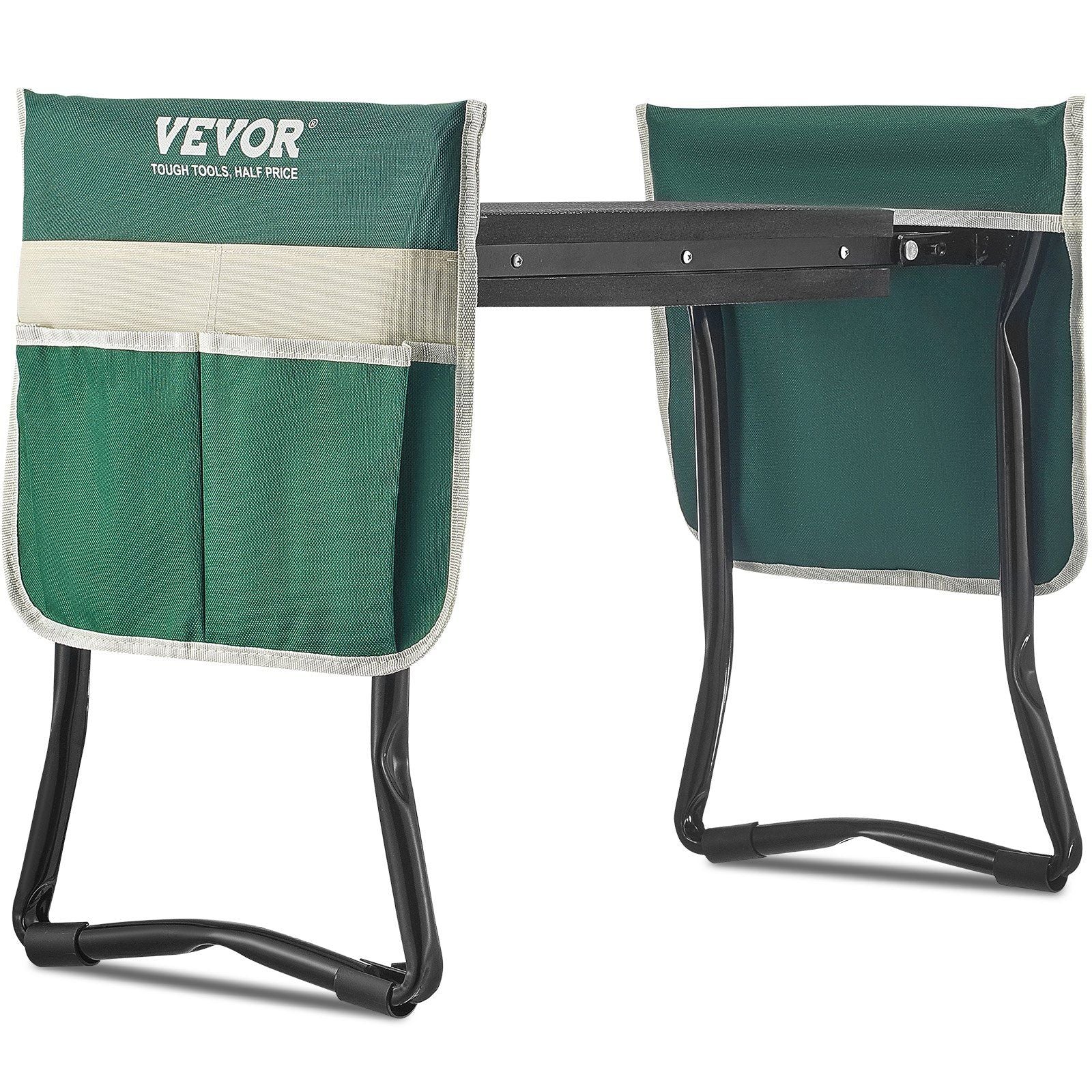 Vevor Garden Kneeler And Seat, 330 Lbs Load Capacity, 8' Eva Wide Pad, Foldable Garden Stool, Kneeling Bench For Gardening With