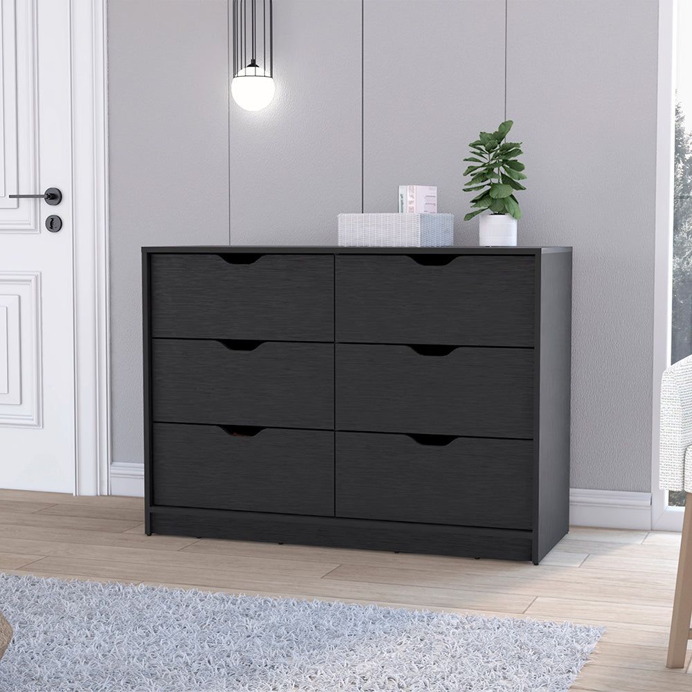 Dresser curio, Four Drawers, Black Wengue Finish(D0102HgE10Y)