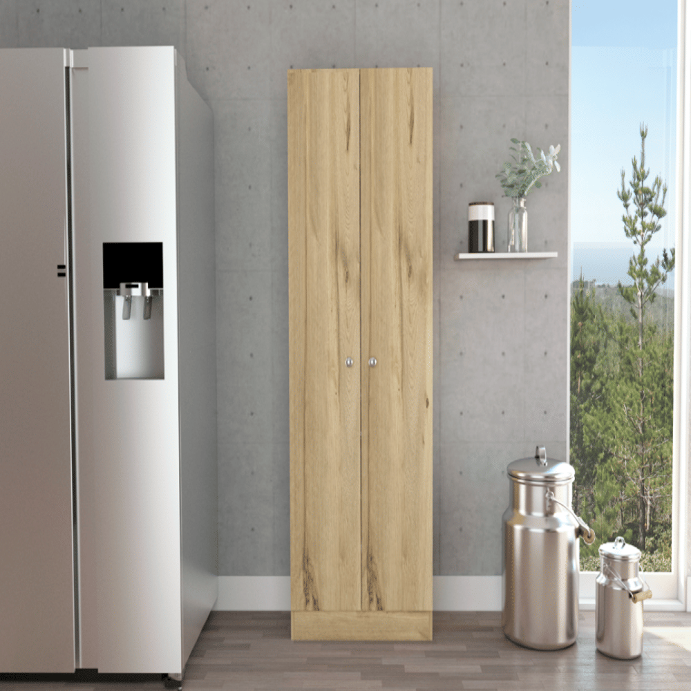 Storage cabinet Pipestone, Five Shelves, Light Oak  Black Wengue Finish(D0102HgE14V)