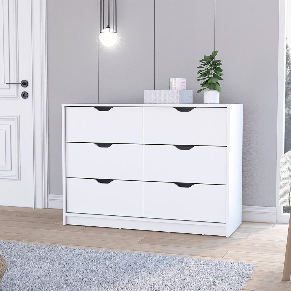 Dresser curio, Four Drawes, White Finish(D0102HgE18V)