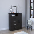 Dresser Beaufort, Four Drawers, Black Wengue Finish(D0102HgE1JA)
