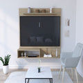 Floating Entertainment center Albuquerque, Space For The TVs up 55, Light Pine Finish(D0102HgE1MV)