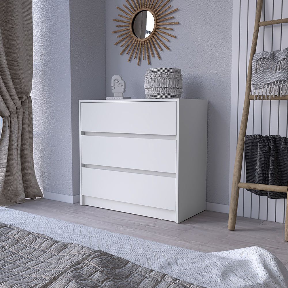 Dresser Maldus, Three Drawers, White Finish(D0102HgE1VY)