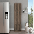 Storage cabinet Pipestone, Five Shelves, Dark Brown  Black Wengue Finish(D0102HgED47)