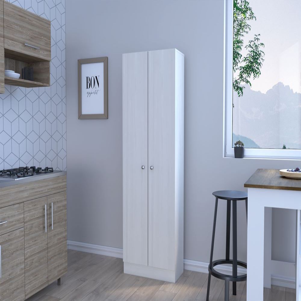 Storage cabinet Pipestone, Double Door, Pearl Finish(D0102HgEDHY)