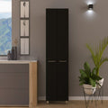 Pantry cabinet Phoenix, Five Interior Shelves, Black Wengue Finish(D0102HgEDPY)