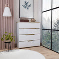 Dresser Oboe, Superior Top, Four Drawers, White  Light Oak Finish(D0102HgEYcA)