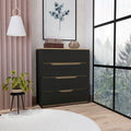 Dresser Oboe, Superior Top, Four Drawers, Black Wengue Light Oak Finish(D0102HgEYKA)