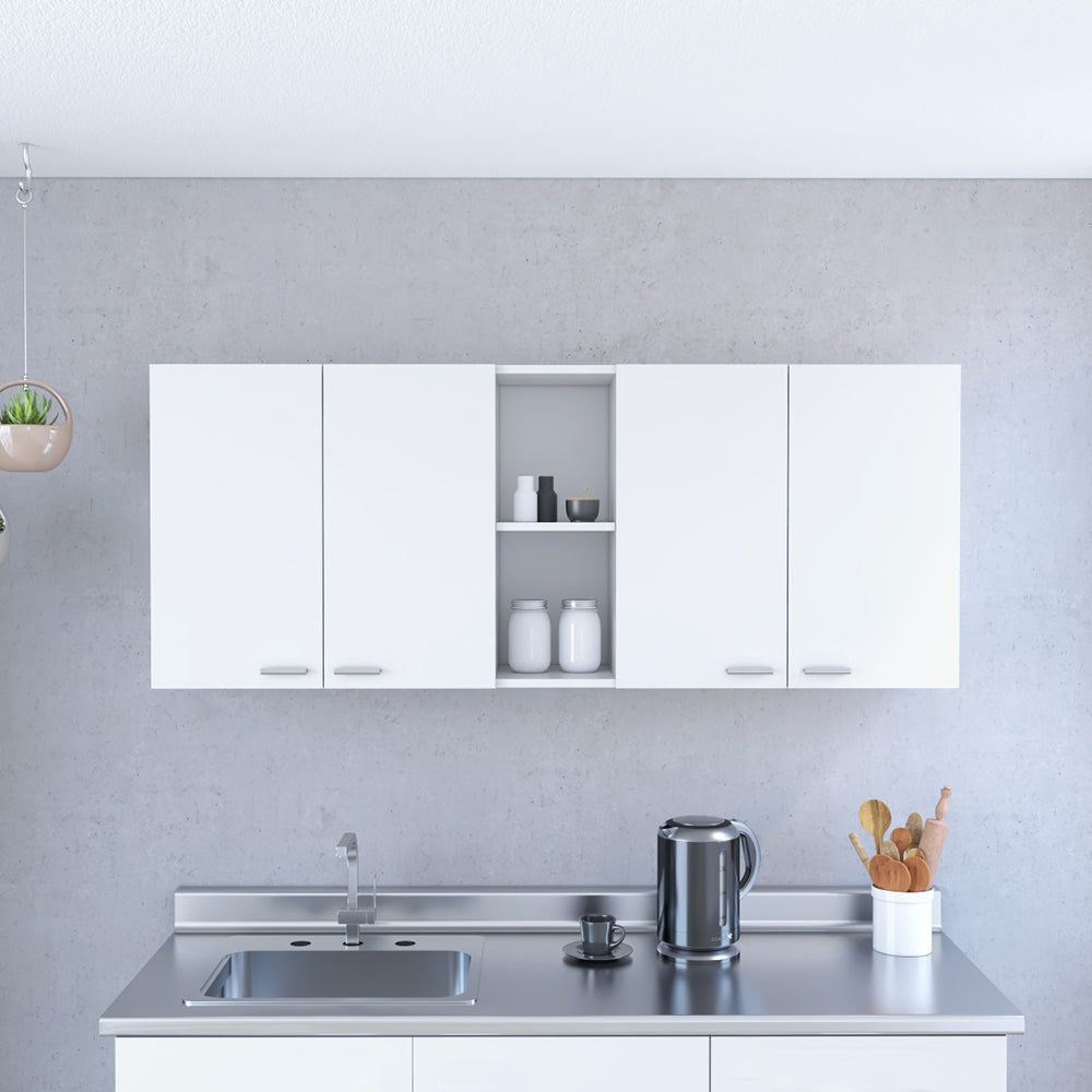 Wall cabinet Ontario, Double Door, White Finish(D0102HgEYNU)