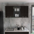 Superior Wall cabinet Peoria, Four Interior Shelves, Black Wengue Finish(D0102HgEYVg)