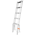 VEVOR Dock Ladder Flip Up 5 Steps, 350lbs Load Capacity, Aluminum Pontoon Boat Ladder with 4 Wide Step & Nonslip Rubber Mat,Swim