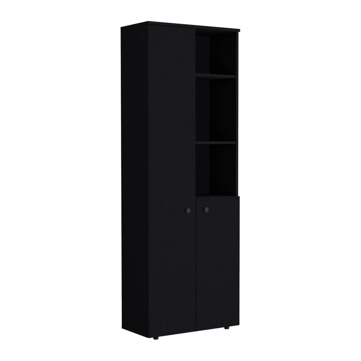 Nolic Multistotage with 5-tier storage shelves and 2 doors, White