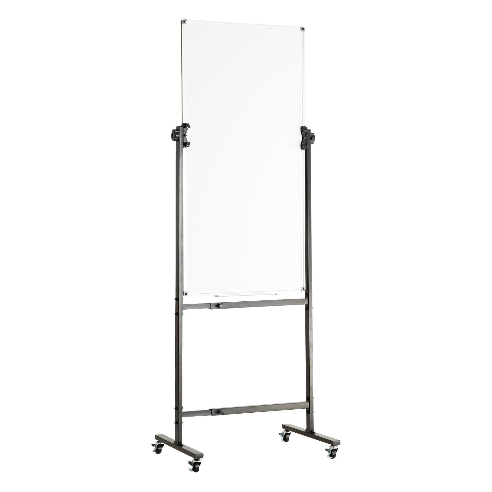 Vevor Rolling Magnetic Whiteboard, Double-Sided Mobile Whiteboard 24X48 Inches, Adjustable Height Dry Erase Board With Wheels, 1