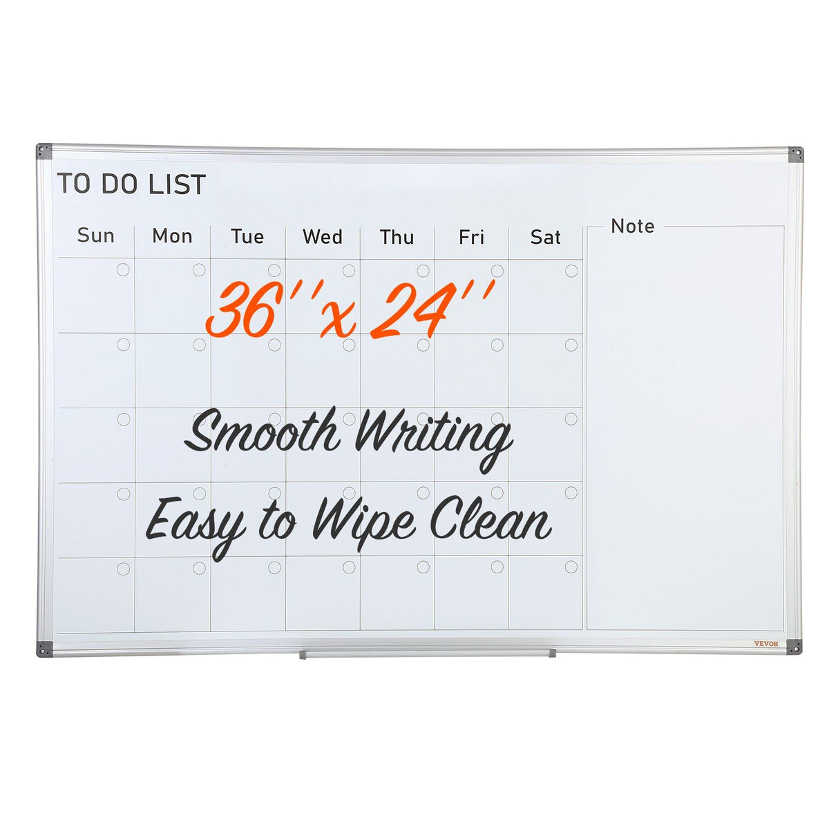 Vevor Calendar Whiteboard, 36 X 24 Inches Magnetic Dry Erase Calendar Board, Monthly Planner Whiteboard For Wall, 1 Magnetic Era