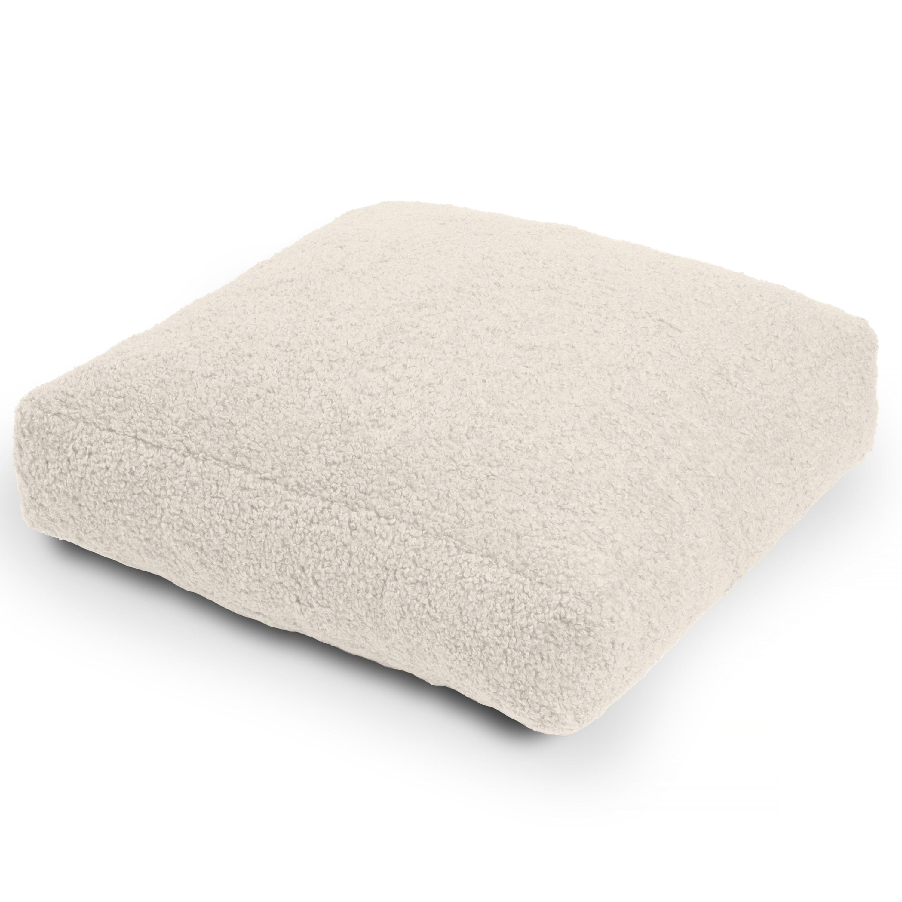 Jaxx Brio Large Dcor Floor Pillow / Meditation Yoga Cushion, Shearling Faux Lamb, Cloud