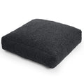 Jaxx Brio Large Dcor Floor Pillow / Meditation Yoga Cushion, Shearling Faux Lamb, Black