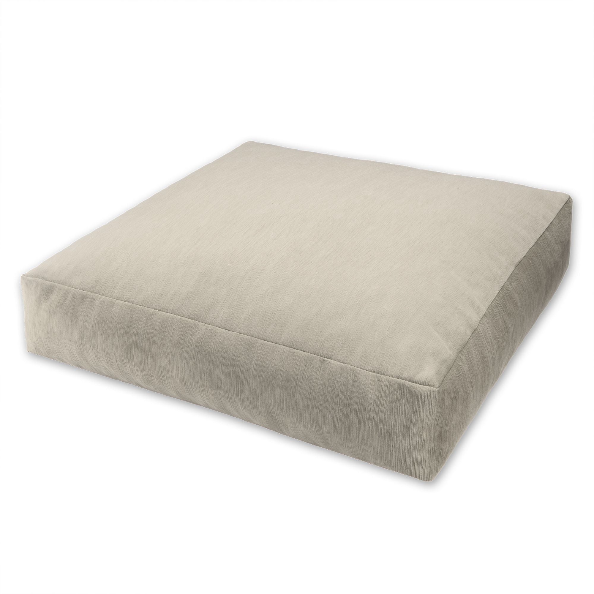Jaxx Brio Large Dcor Floor Pillow / Meditation Yoga Cushion, Plush Microvelvet, Ivory