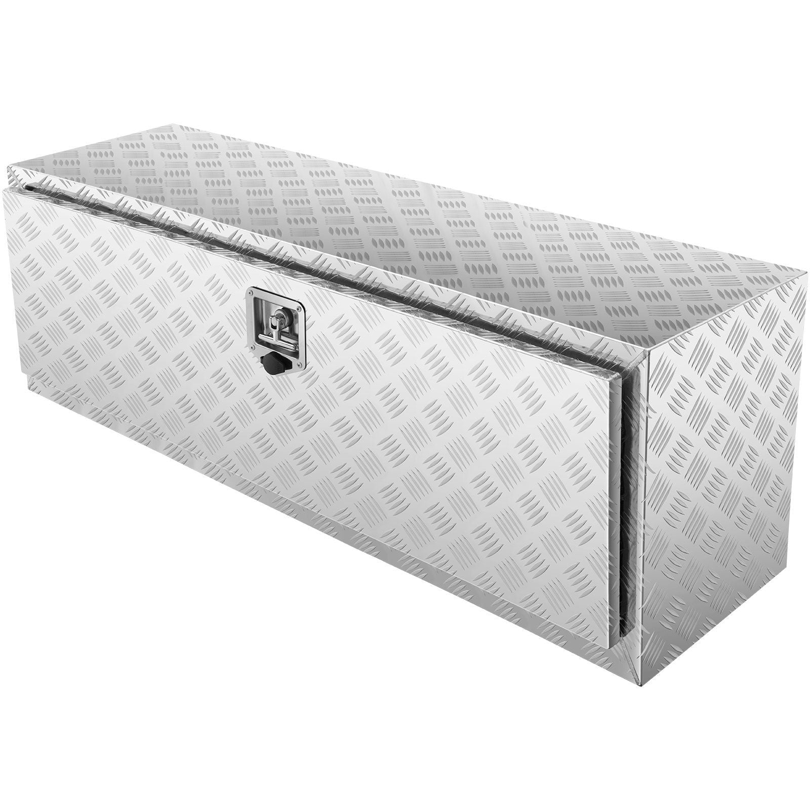 Vevor Underbody Truck Box, 48'17'18' Pickup Storage Box, Heavy Duty Aluminum Diamond Plate Tool Box With Lock And Keys, Water